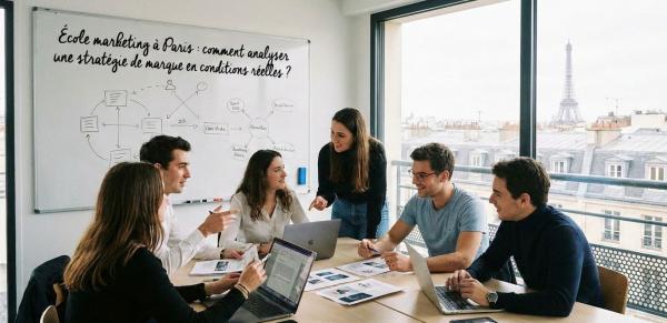 École marketing Paris comment analyser une stratégie de marque en conditions réelles